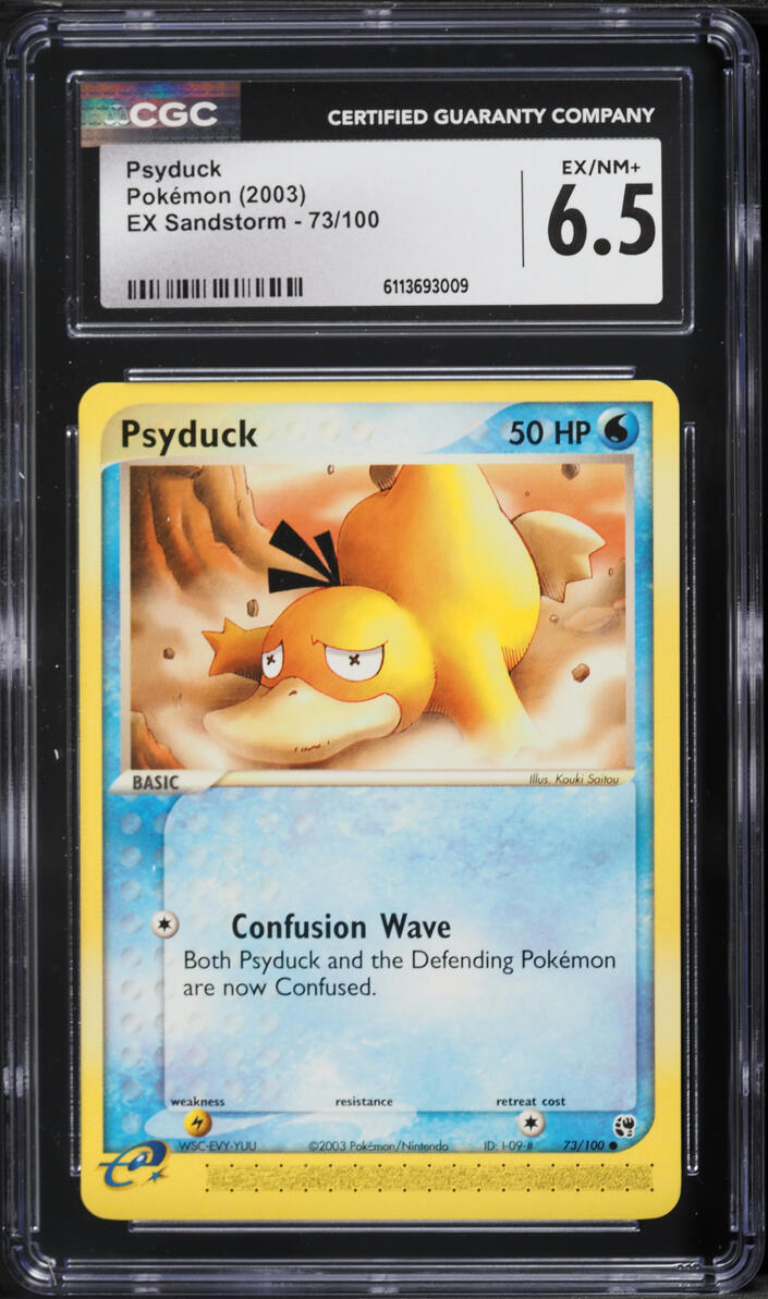 2003 Pokemon EX Sandstorm Psyduck #73 CGC 6.5 EXMT+