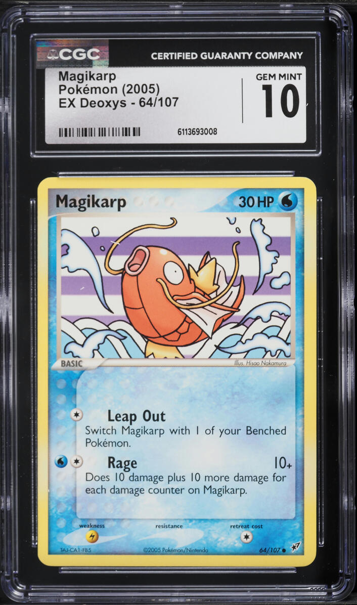2005 Pokemon EX Deoxys Magikarp #64 CGC 10 GEM MINT
