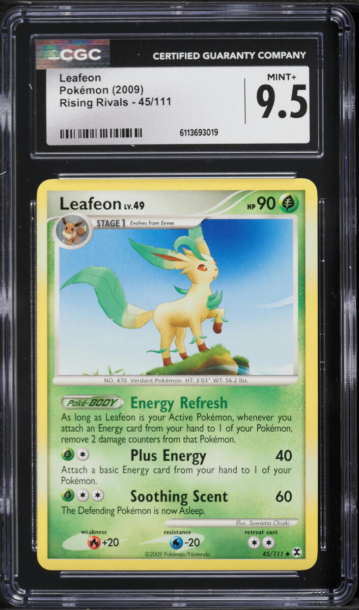 2009 Pokemon Platinum Rising Rivals Leafeon #45 CGC 9.5 MINT+