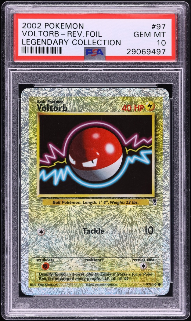 2002 Pokemon Legendary Collection Reverse Holo Voltorb #97 PSA 10 GEM MINT