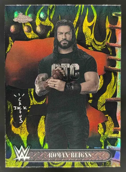 2025 Topps Chrome WWE x Cactus Jack Blue Sonar Refractor #91
