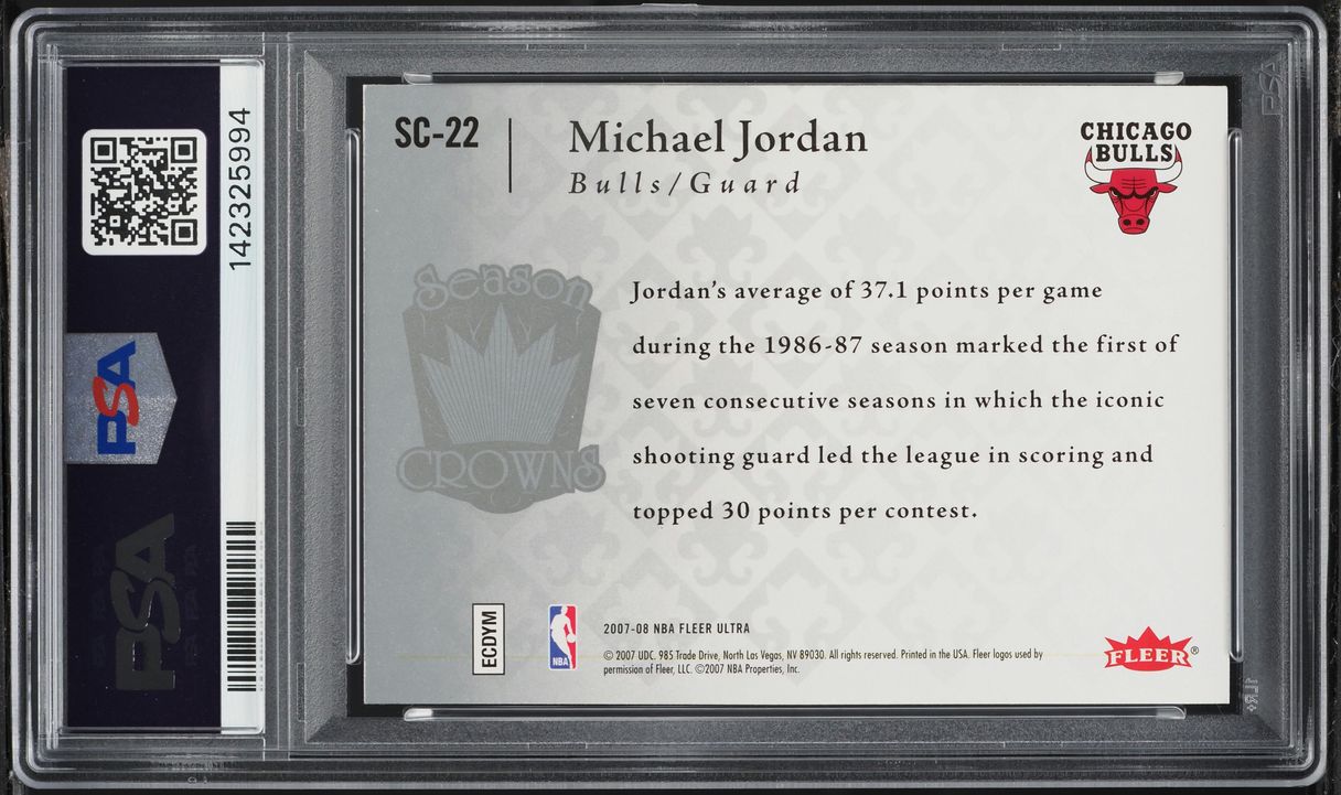 2007 Ultra Season Crowns Michael Jordan #SC-22 PSA 9 MINT