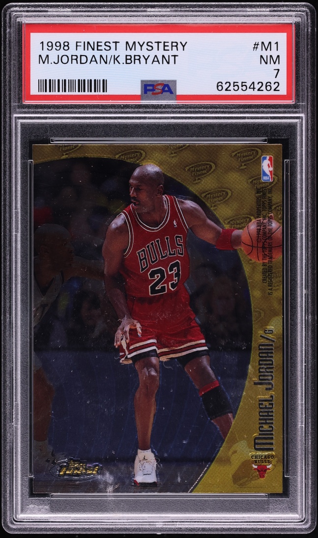1998 Finest Mystery Michael Jordan Kobe Bryant #M1 PSA 7 NRMT - Photo 1