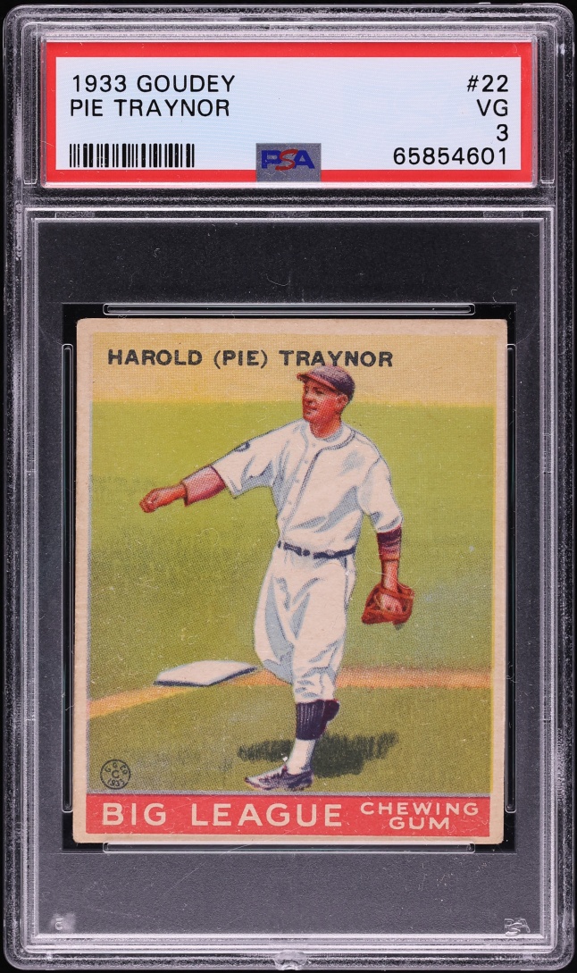 1933 Goudey Pie Traynor #22 PSA 3 VG - Photo 1