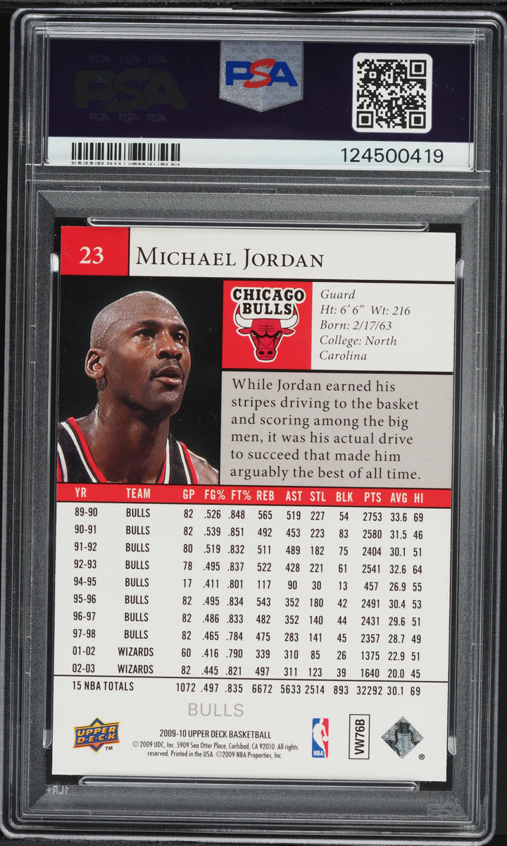 2009 Upper Deck Basketball Michael Jordan #23 PSA 8 NM-MT