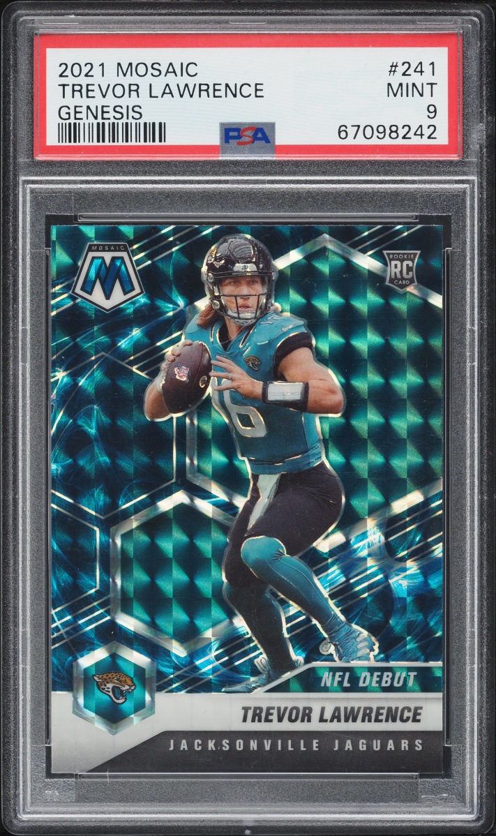 2021 Panini Mosaic Genesis Trevor Lawrence ROOKIE #241 PSA 9 MINT