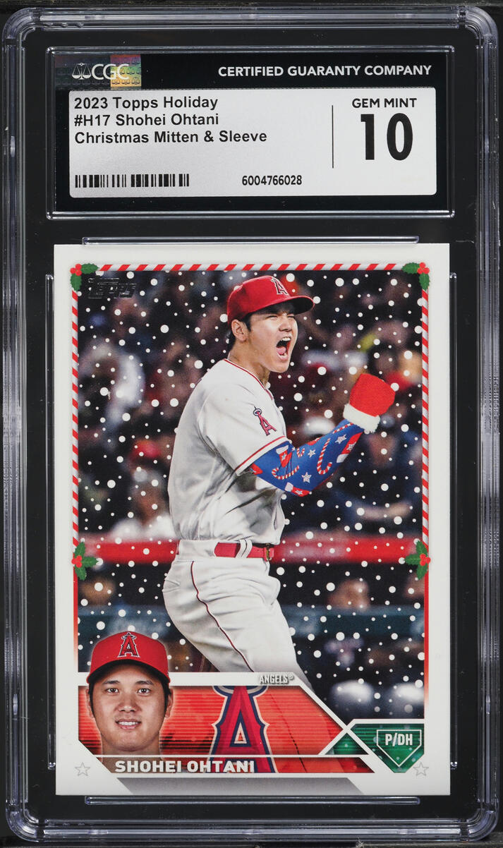 2023 Topps Holiday Christmas Mitten & Sleeve Shohei Ohtani #H17 CGC 10 GEM MINT
