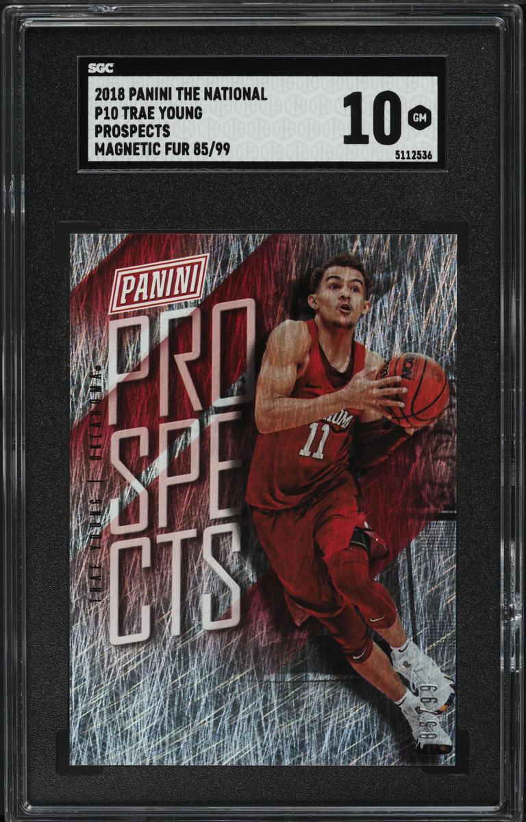 2018 Panini The National Magnetic Fur Trae Young ROOKIE /99 #P10 SGC 10 GEM - Main Image