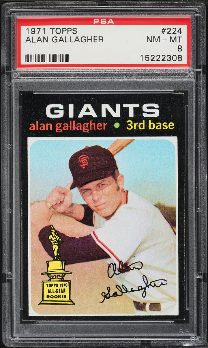 1971 Topps Alan Gallagher #224 PSA 8 NM-MT