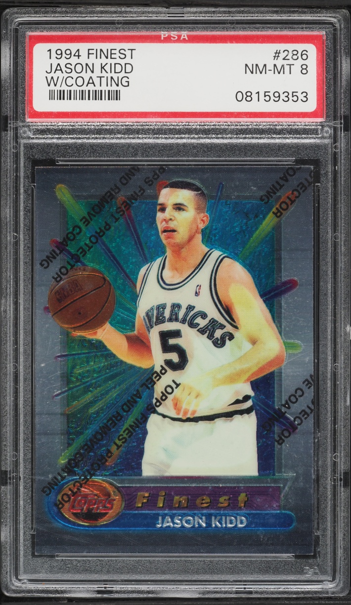 1994 Finest Basketball w/ Coating Jason Kidd ROOKIE #286 PSA 8 NM-MT