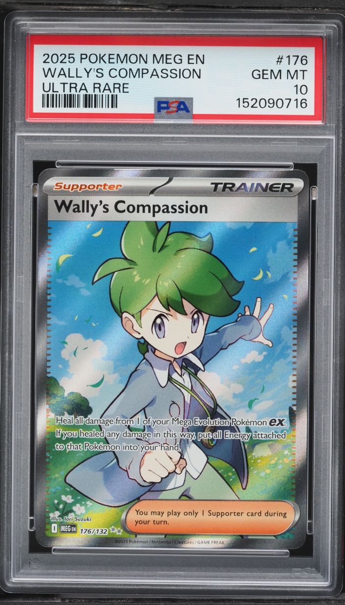 2025 Pokemon Mega Evolution Full Art Wally's Compassion #176 PSA 10 GEM MINT