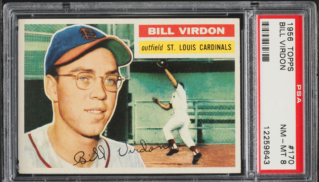 1956 Topps Bill Virdon #170 PSA 8 NM-MT