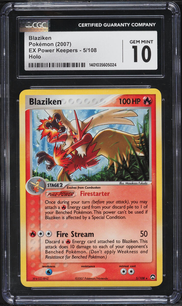 2007 Pokemon EX Power Keepers Holo Blaziken #5 CGC 10 GEM MINT