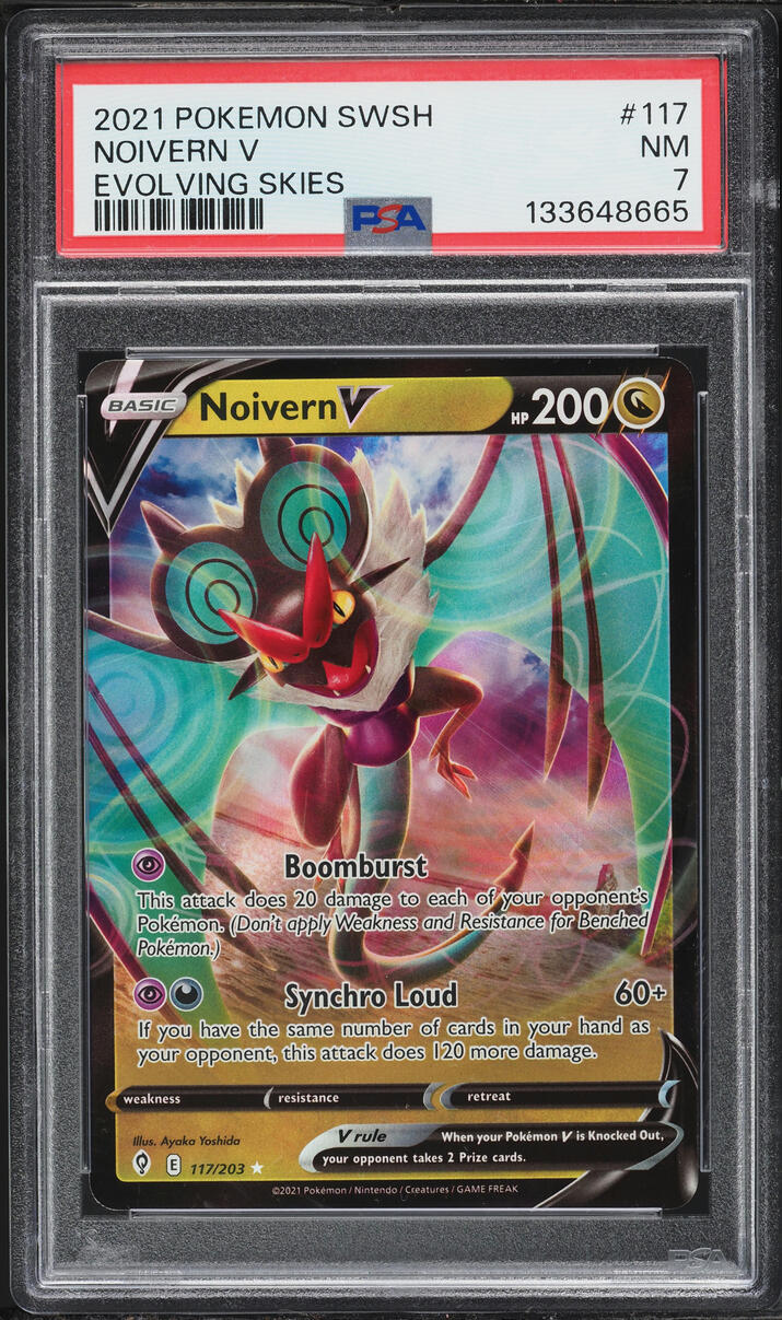 2021 Pokemon Sword & Shield Evolving Skies Noivern V #117 PSA 7 NRMT