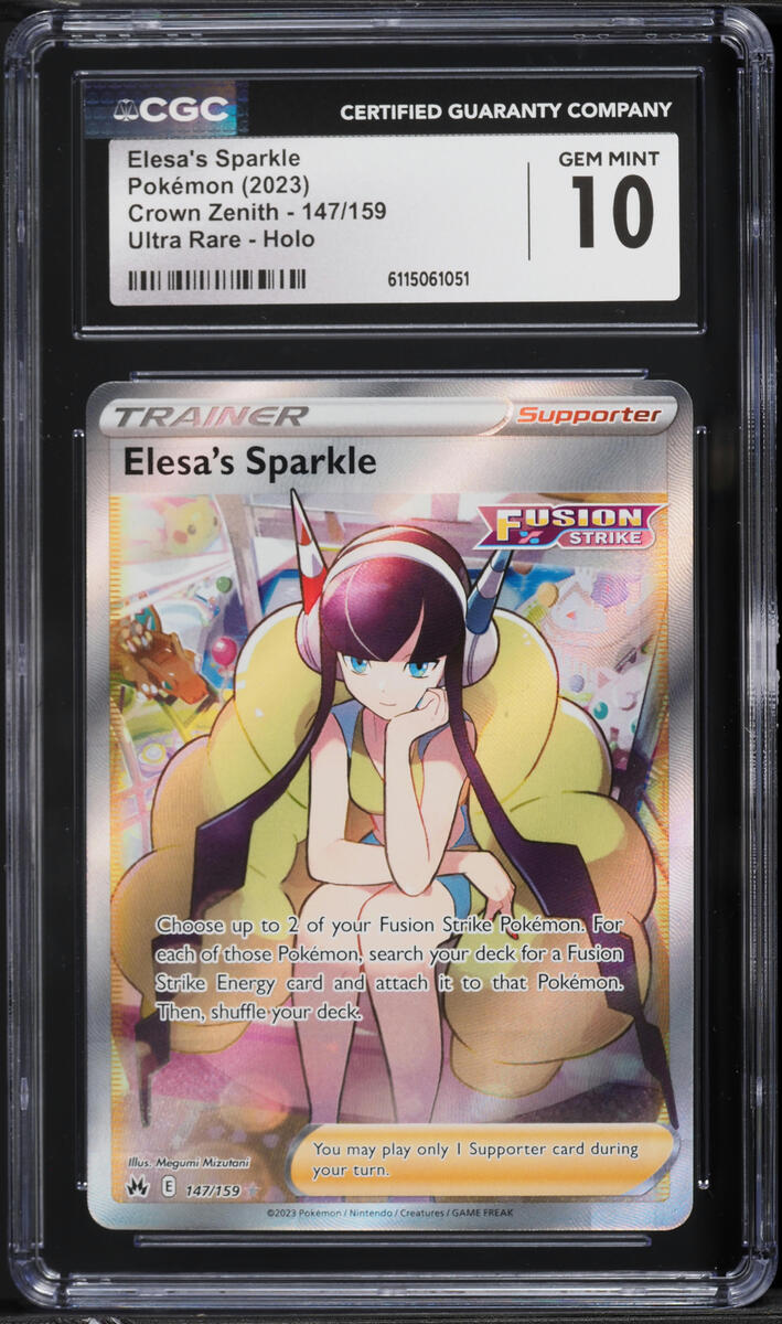 2023 Pokemon Sword & Shield Crown Zenith Full Art Elesa's Sparkle #147 CGC 10 GEM MINT