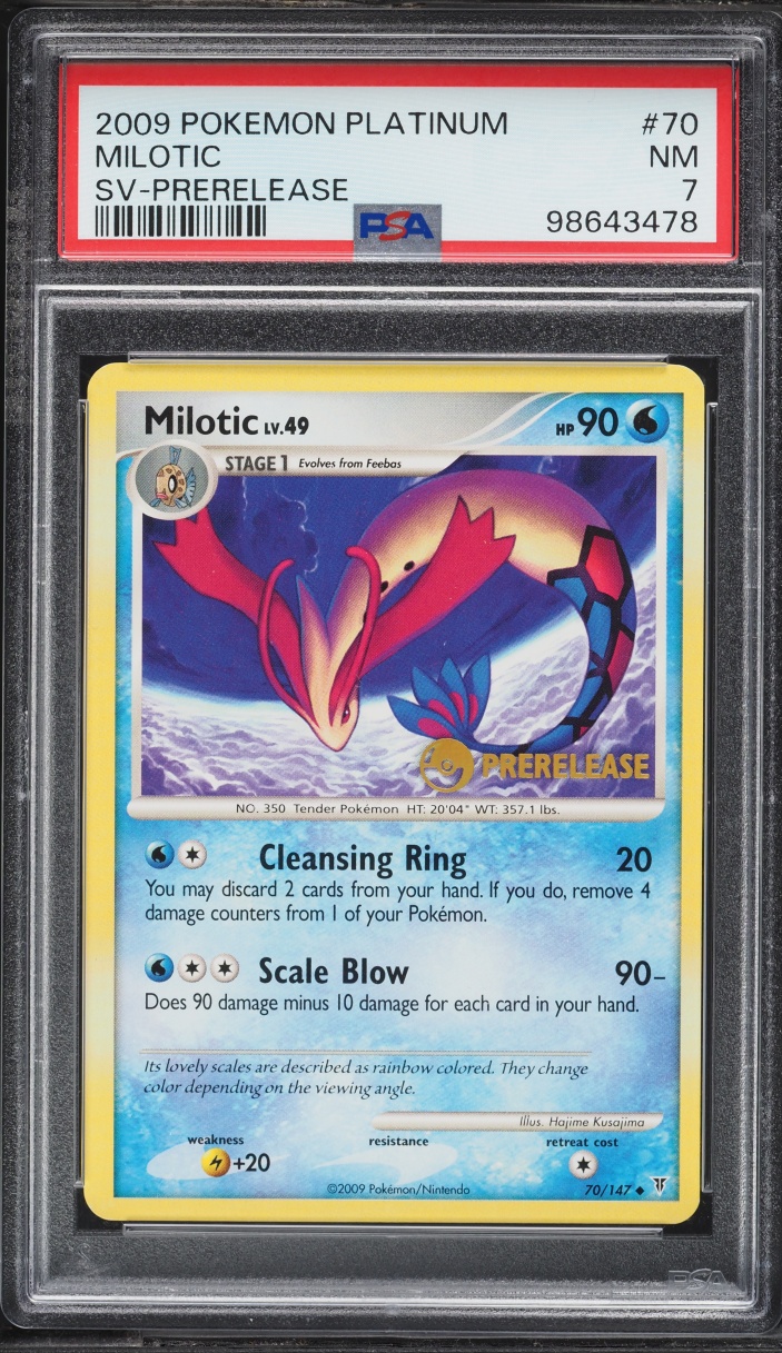 2009 Pokemon Platinum Supreme Victors Prerelease Milotic #70 PSA 7 NRMT