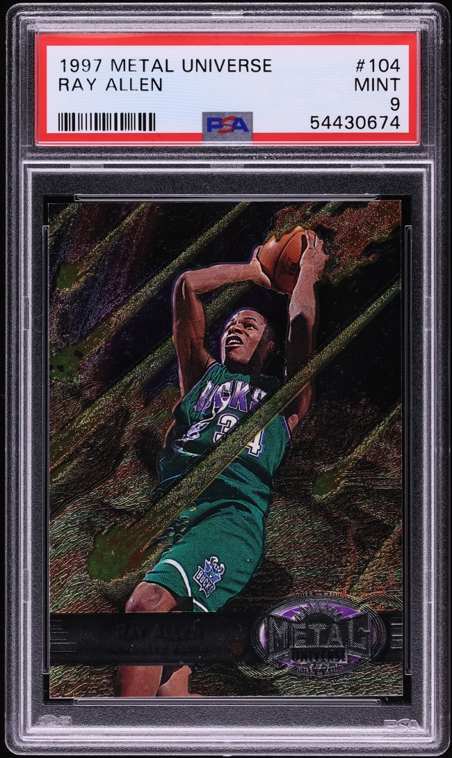 1997 Metal Universe Ray Allen #104 PSA 9 MINT