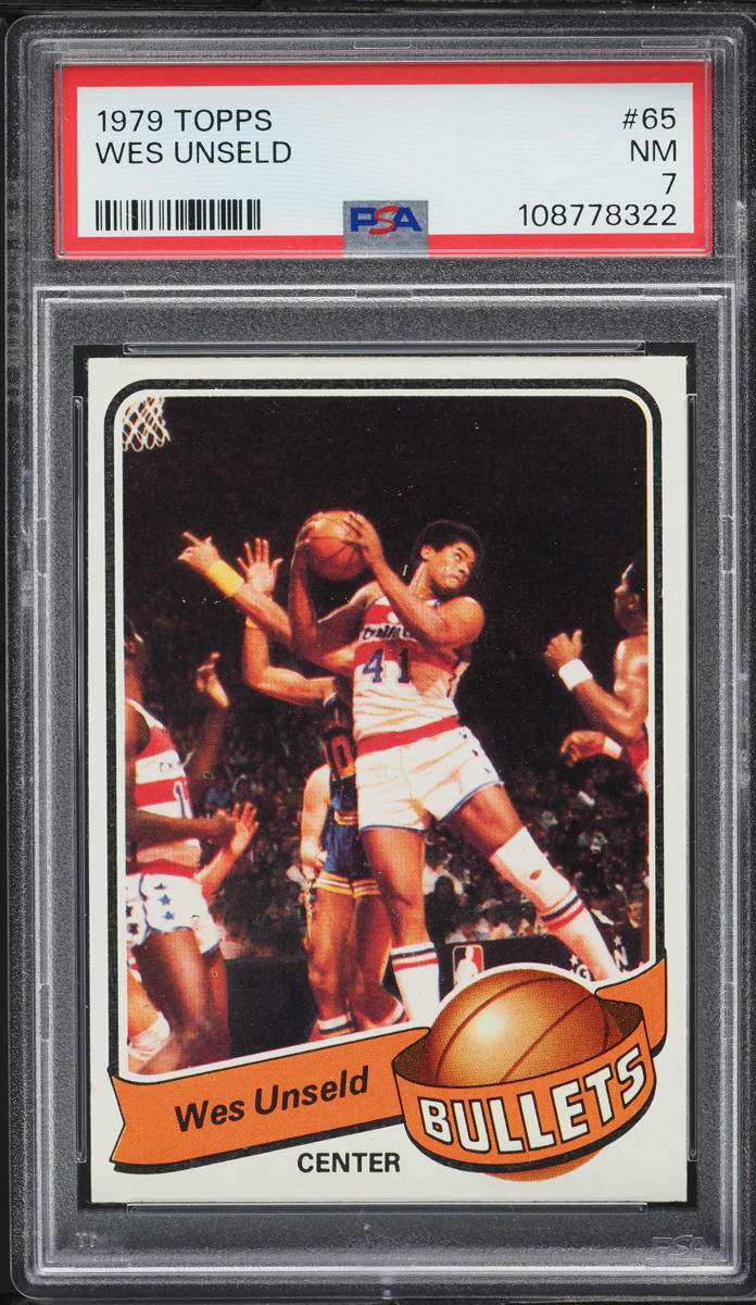 1979 Topps Basketball Wes Unseld #65 PSA 7 NRMT
