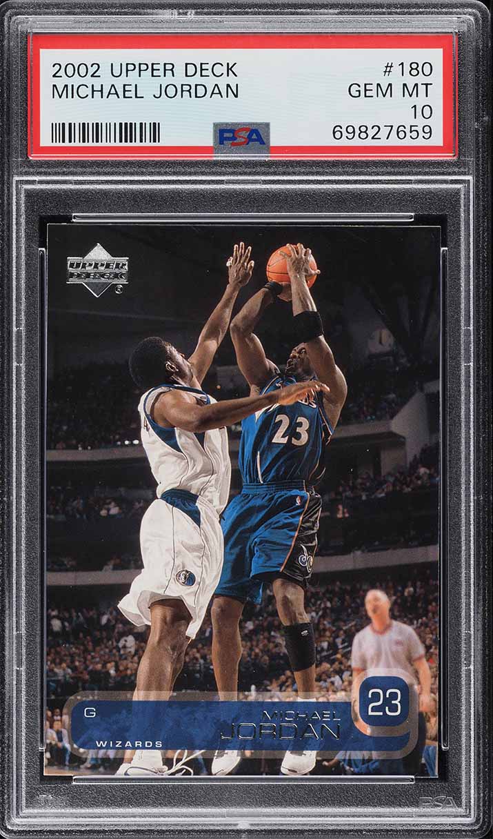 2002 Upper Deck Basketball Michael Jordan #180 PSA 10 GEM MINT