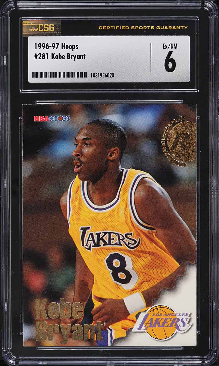 1996 Hoops Kobe Bryant ROOKIE #281 CSG 6 EXMT - Main Image