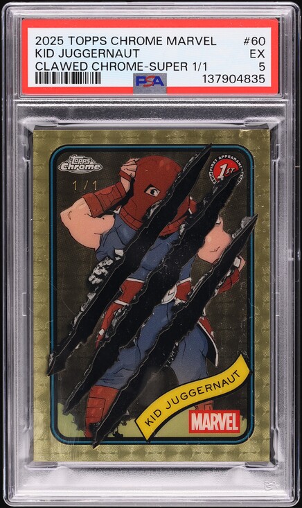 2025 Topps Chrome Marvel Clawed Superfractor Spider-Man 1/1 #101