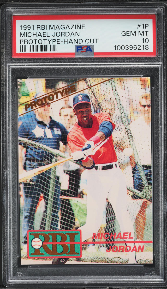1991 RBI Magazine Prototype Michael Jordan #1P PSA 10 GEM MINT on ...