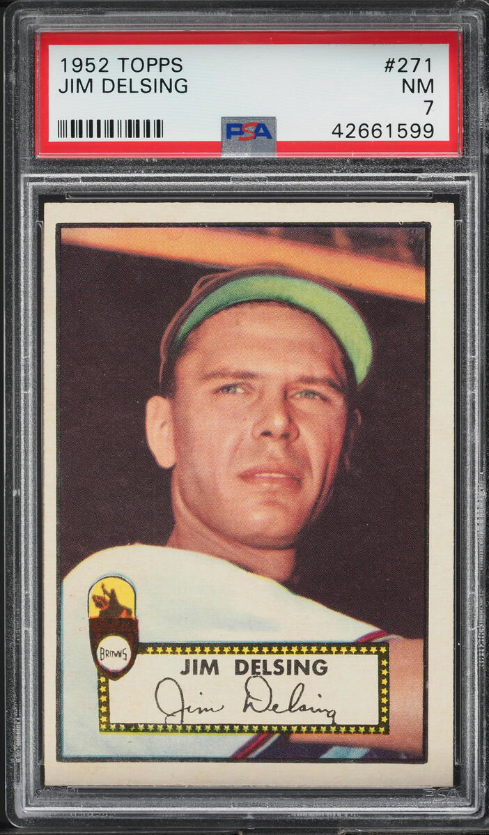 1952 Topps Jim Delsing #271 PSA 7 NRMT