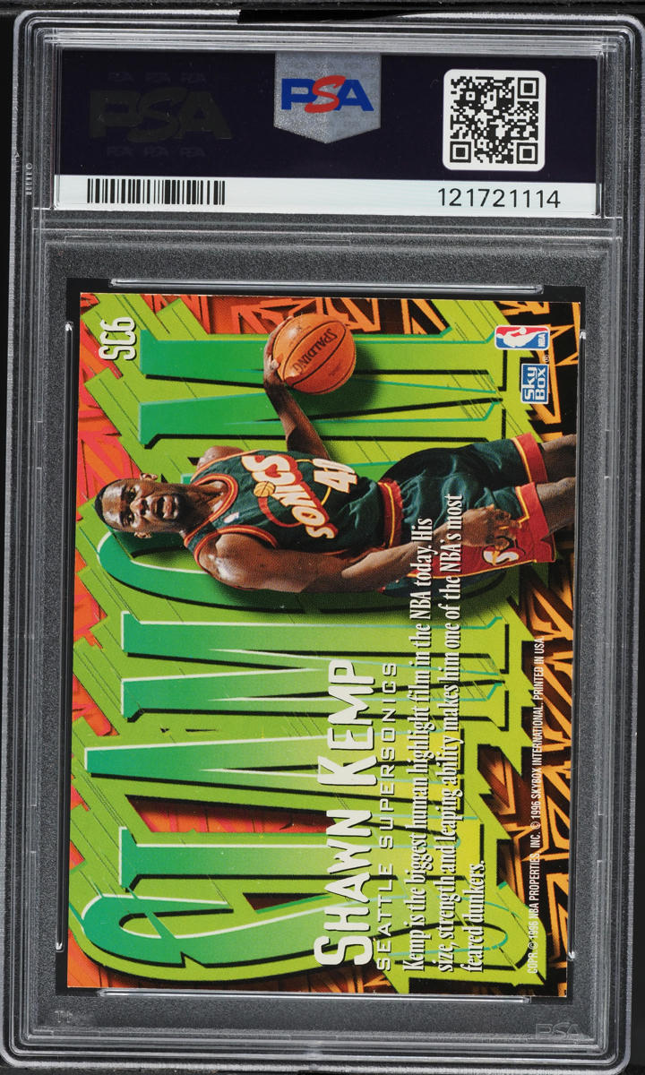 1996 Skybox Z-Force Slam Cam Shawn Kemp #SC6 PSA 9 MINT
