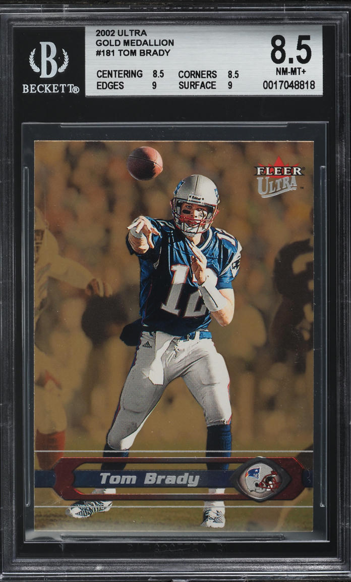 2002 Ultra Gold Medallion Tom Brady #181 BGS 8.5 NM-MT+