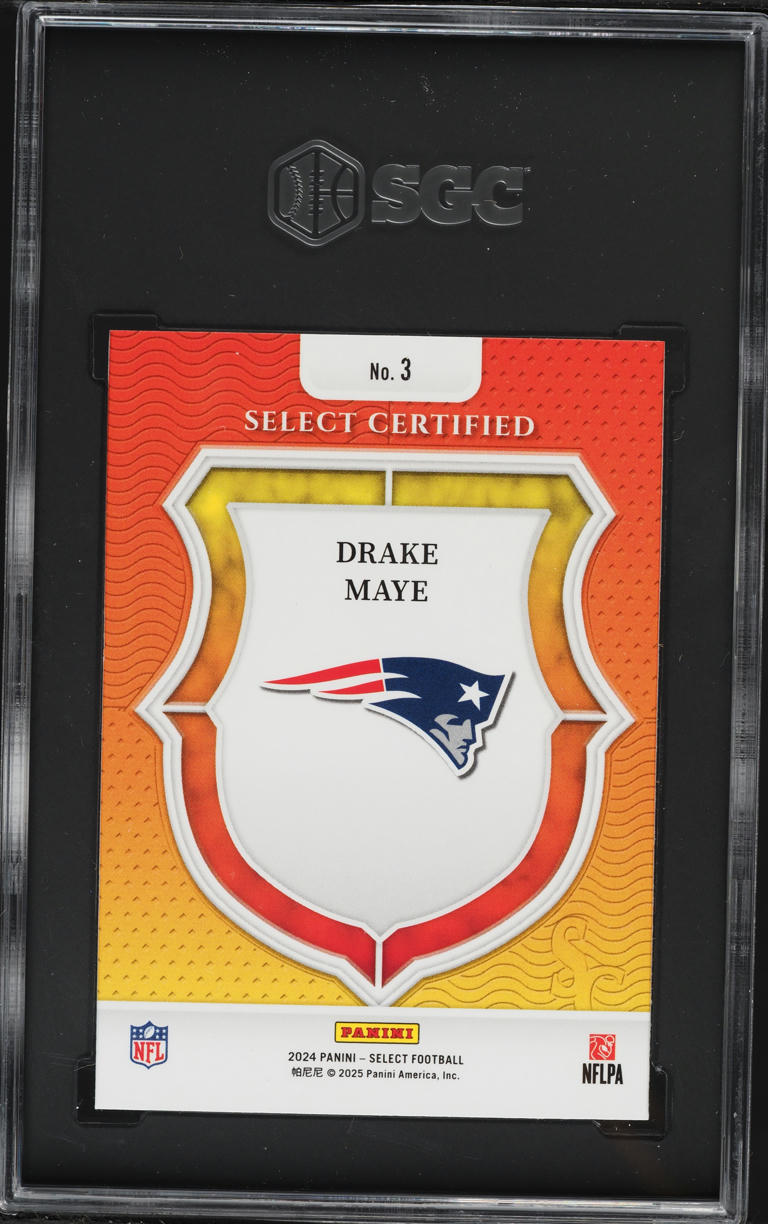2024 Select Certified Drake Maye ROOKIE #3 SGC 10 GEM MINT