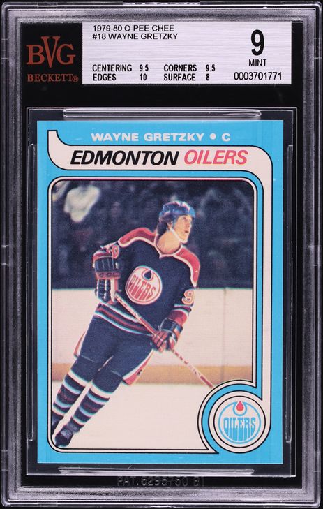1979 O-Pee-Chee Hockey Wayne Gretzky ROOKIE #18 BVG 9 MINT