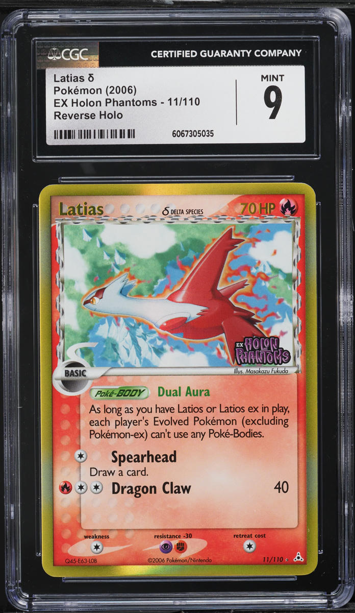 2006 Pokemon EX Holon Phantoms Reverse Holo Latias #11 CGC 9 MINT