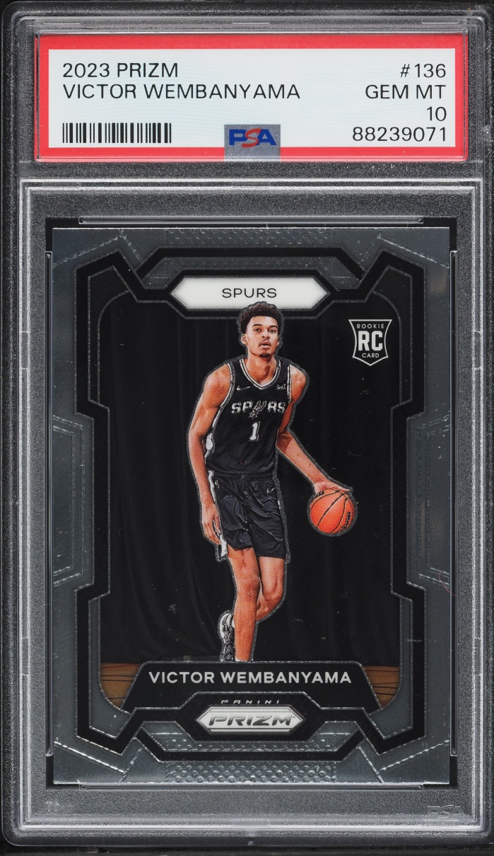 2023 Panini Prizm Victor Wembanyama ROOKIE #136 PSA 10 GEM MINT