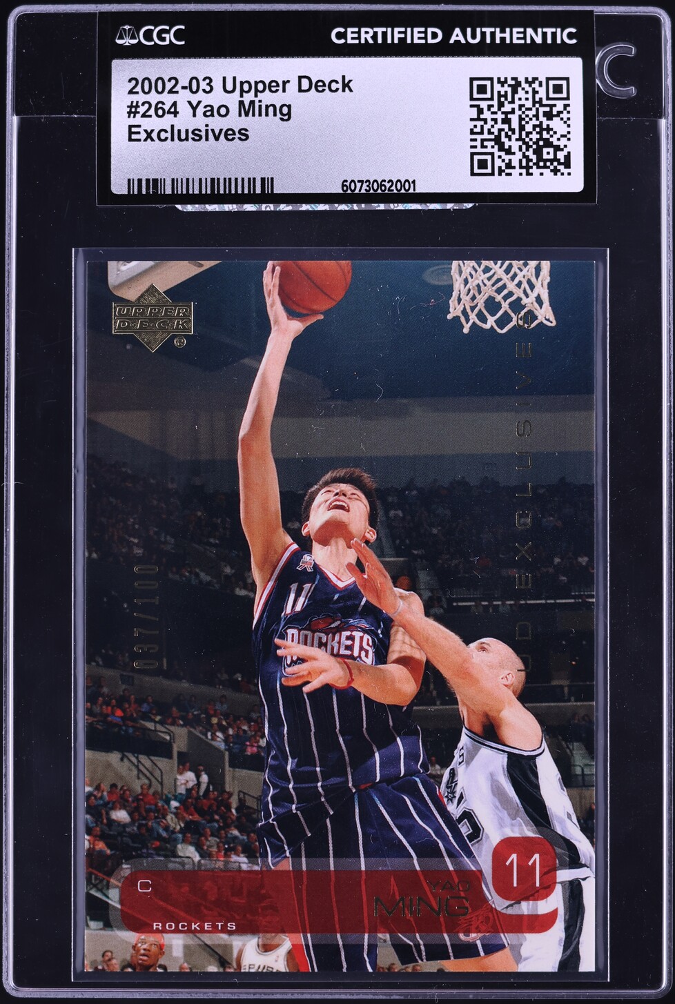 2002 Upper Deck Exclusives Yao Ming ROOKIE /100 #264 CGC AUTH