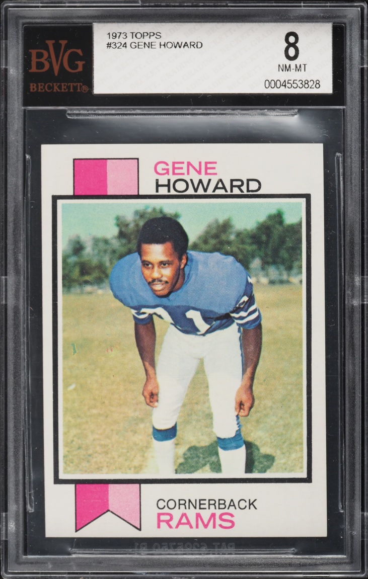 1973 Topps Football Gene Howard #324 BVG 8 NM-MT