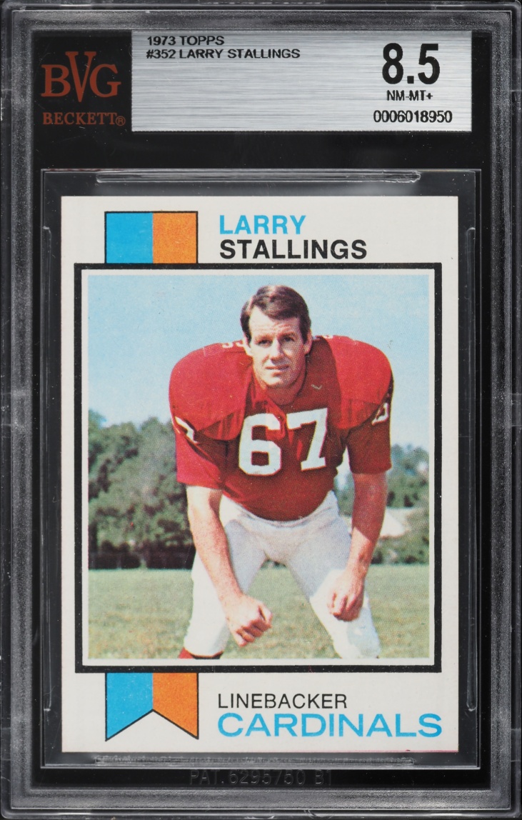 1973 Topps Football Larry Stallings #352 BVG 8.5 NM-MT+