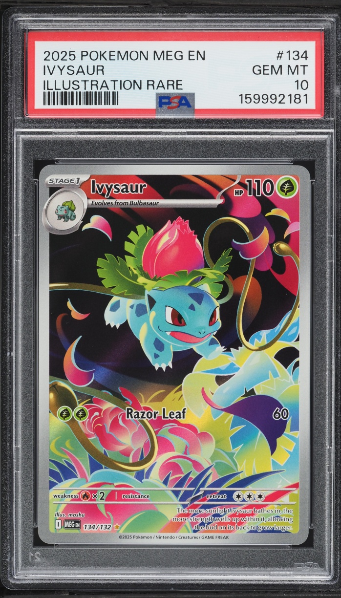 2025 Pokemon Mega Evolution IR Ivysaur #134 PSA 10 GEM MINT