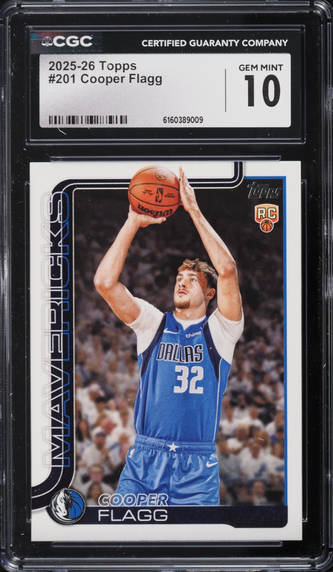 2025 Topps Basketball Cooper Flagg ROOKIE #201 CGC 10 GEM MINT