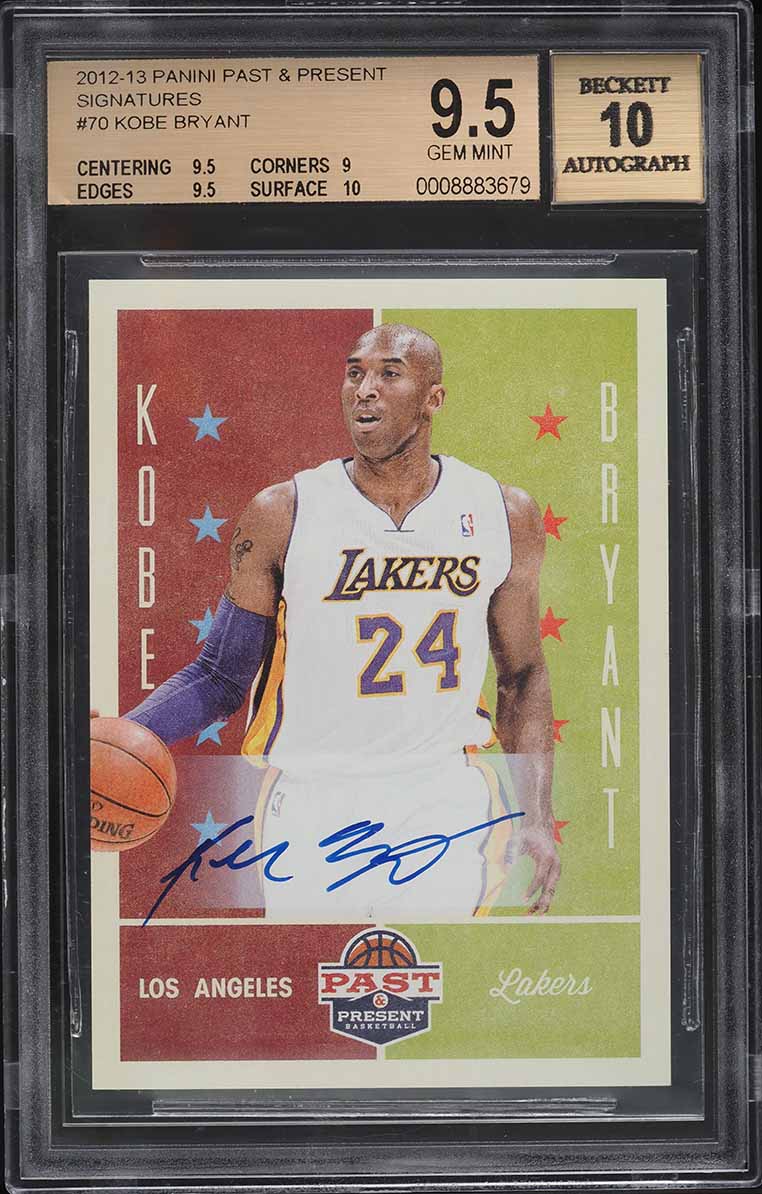 2012 Panini Past & Present Kobe Bryant AUTO #70 BGS 9.5 GEM MINT