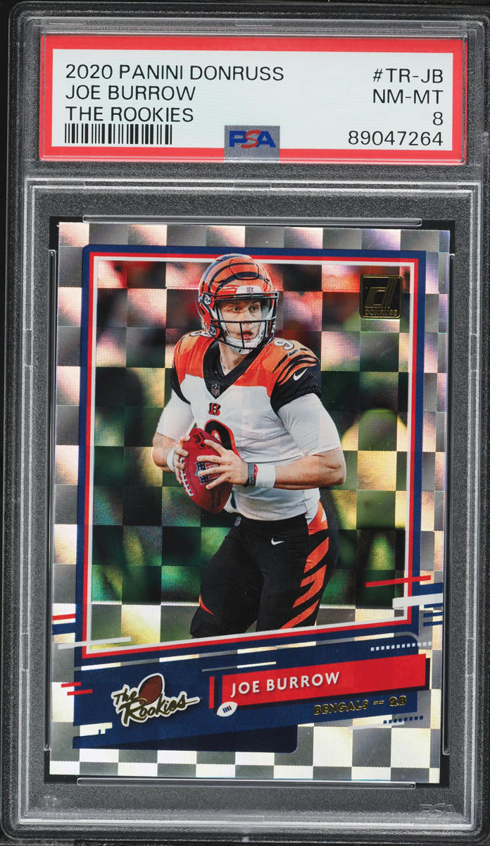 2020 Donruss The Rookies Joe Burrow ROOKIE #TR-JB PSA 8 NM-MT