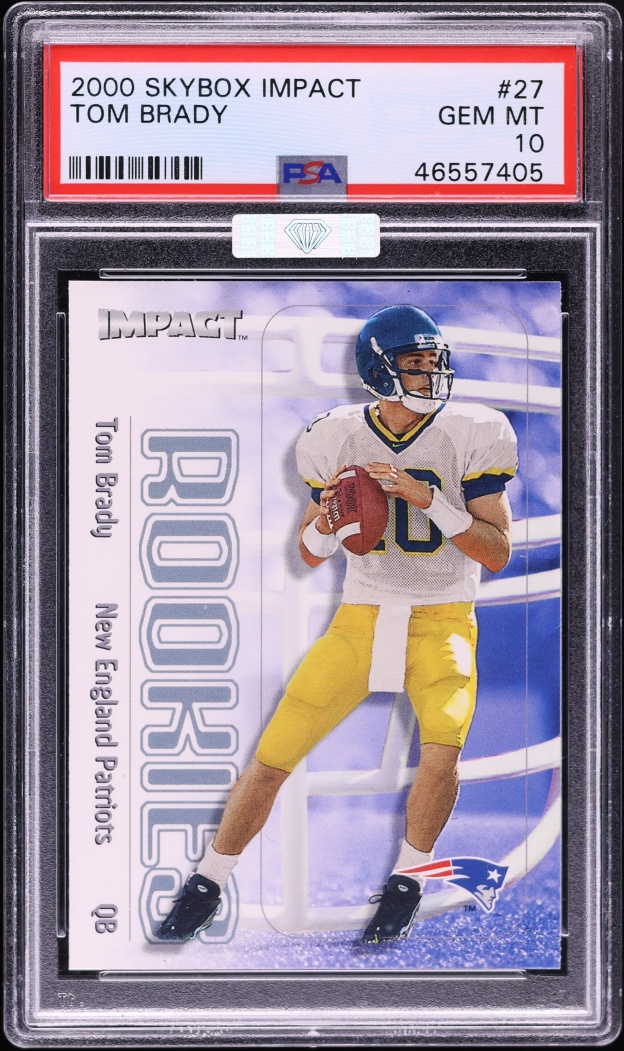 2000 Skybox Impact Tom Brady ROOKIE #27 PSA 10 GEM MINT