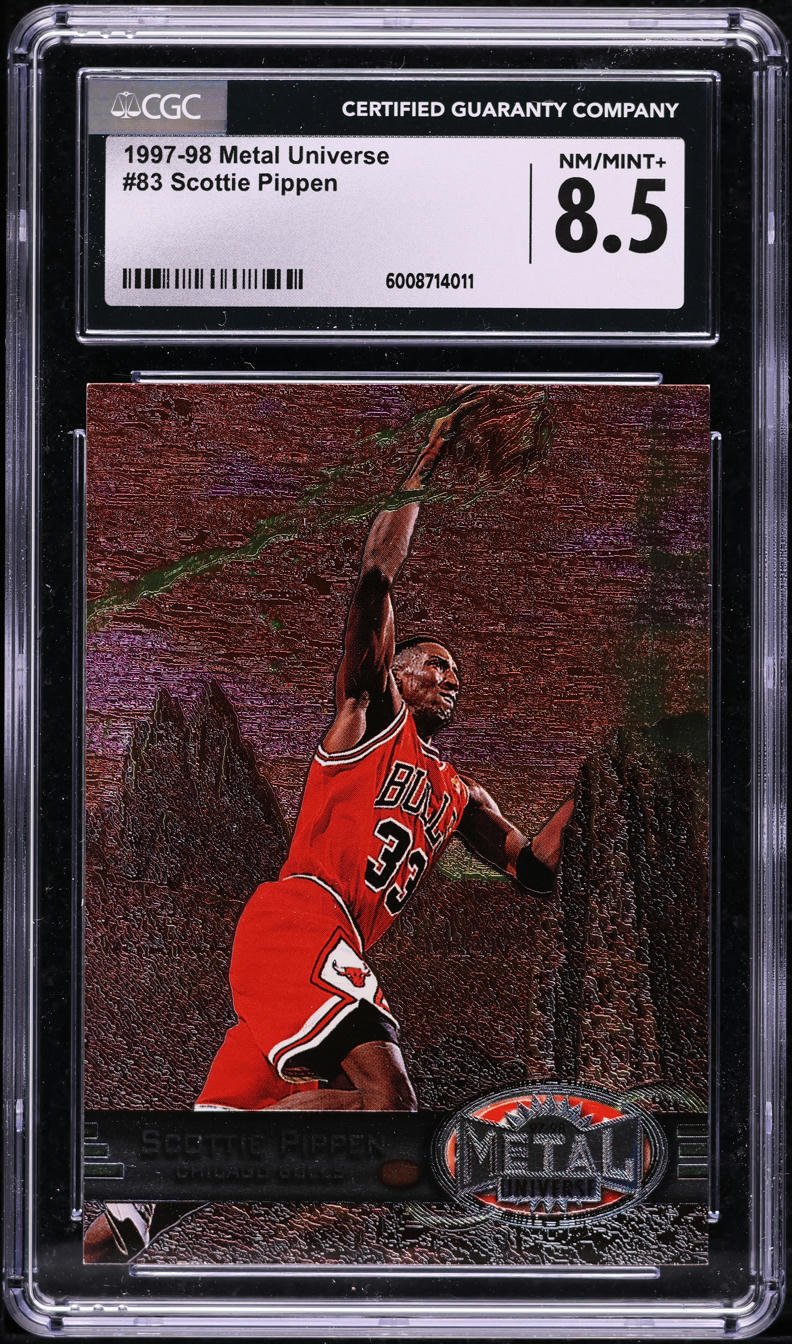 1997 Metal Universe Scottie Pippen #83 CGC 8.5 NM-MT+