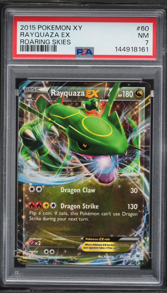 2015 Pokemon XY Roaring Skies Holo Rayquaza EX #60 PSA 7 NRMT