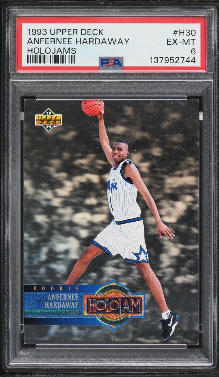 1993 Upper Deck Holojams Anfernee Hardaway ROOKIE #H30 PSA 6 EXMT