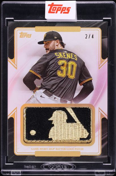 2025 Topps Chrome ROY Award Paul Skenes GOLD MLB LOGOMAN PATCH /4 #GOLD-PS