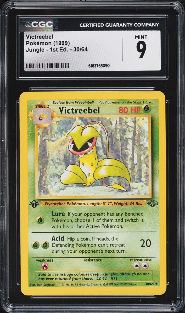 1999 Pokemon Jungle 1st Edition Victreebel #30 CGC 9 MINT