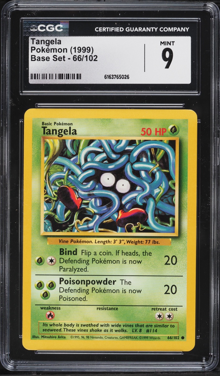 1999 Pokemon Base Set Tangela #66 CGC 9 MINT