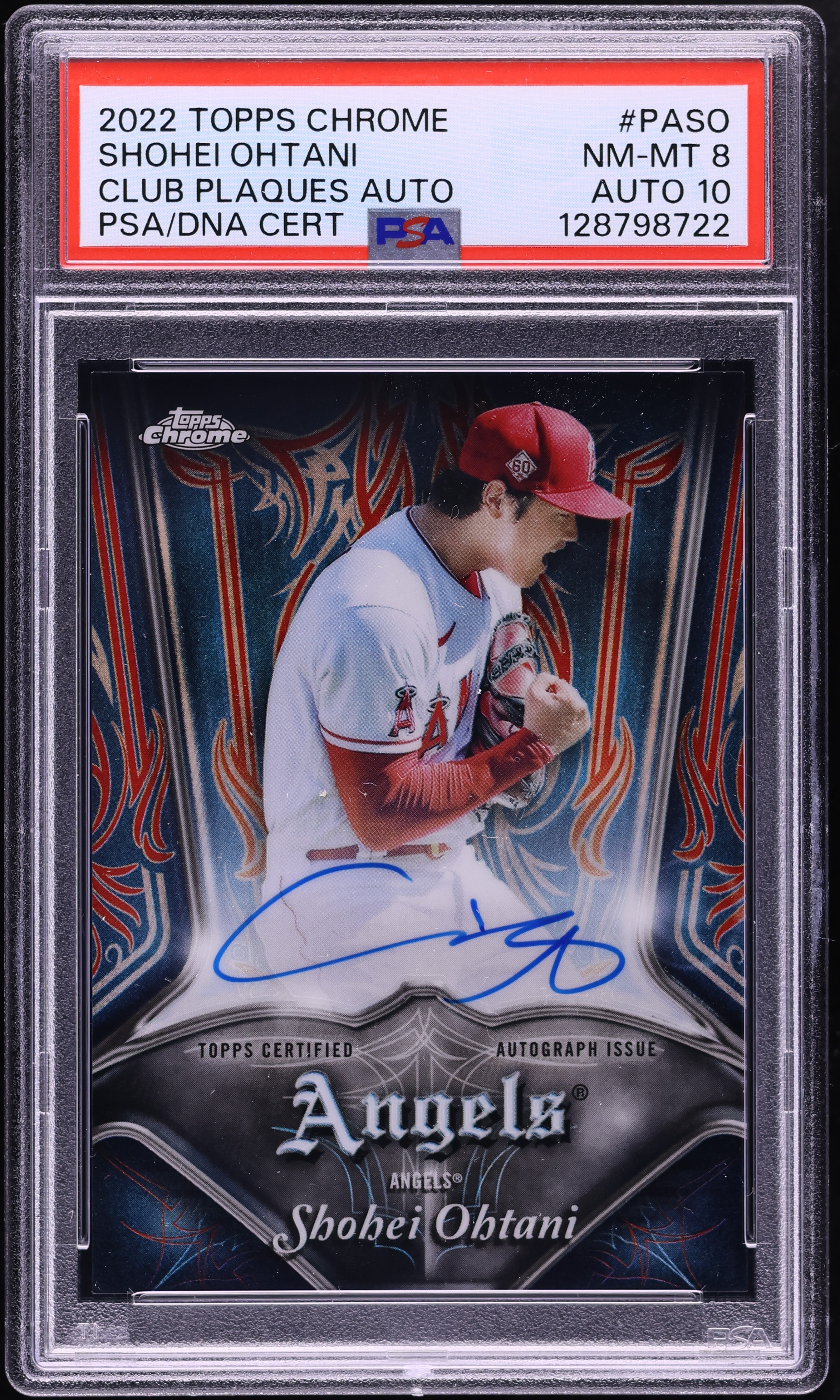 2022 Topps Chrome Club Plaques Shohei Ohtani AUTO DNA 10 /99 #PA