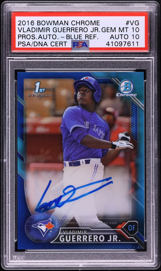 2016 Bowman Chrome Blue Refractor Vladimir Guerrero Jr. PROSPECT AUTO DNA 10 /150 #CPAVG PSA 10