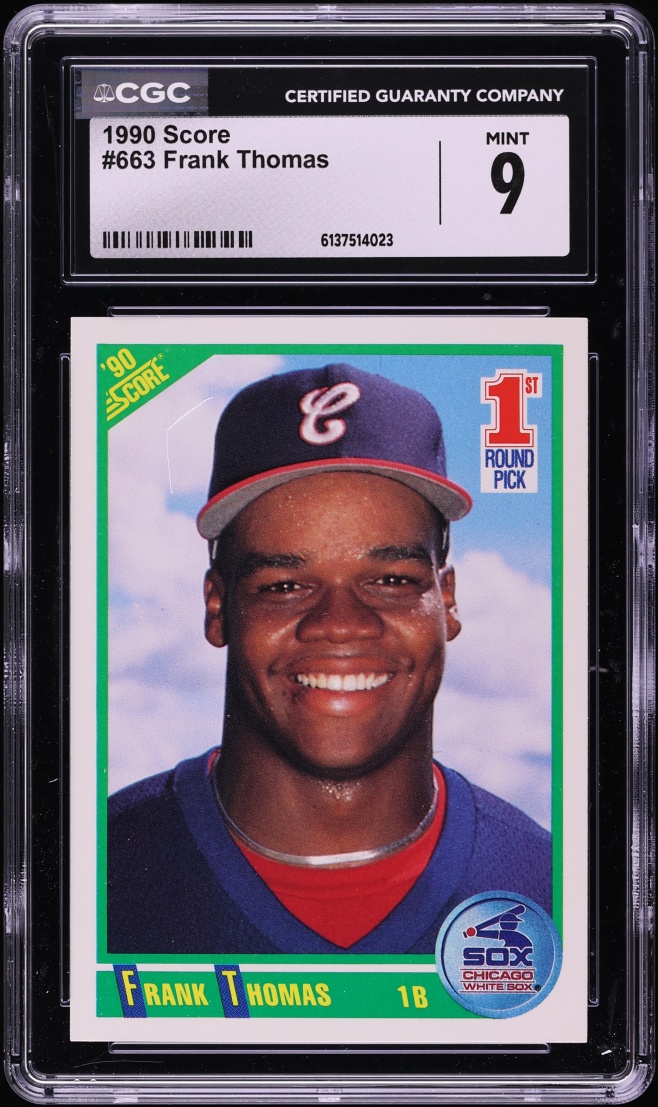 1990 Score Frank Thomas ROOKIE #663 CGC 9 MINT